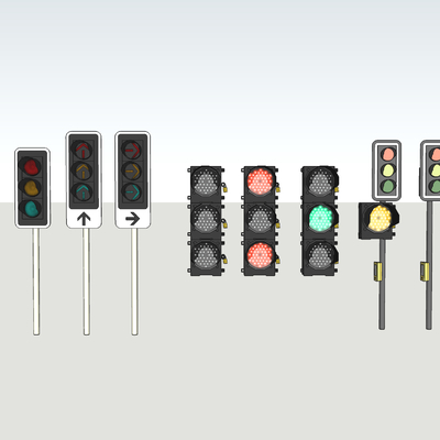 Traffic signs, signal lights, traffic lights