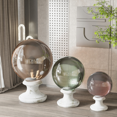 Modern glass ball ornaments