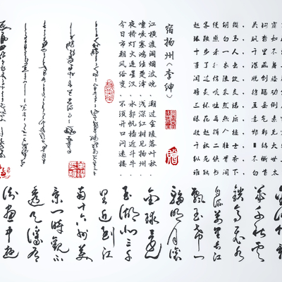 New Chinese characters, ancient prose, ancient poetry