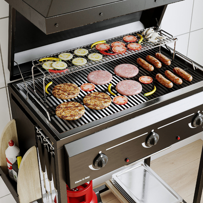 Modern barbecue grill grill meat machine barbecue food