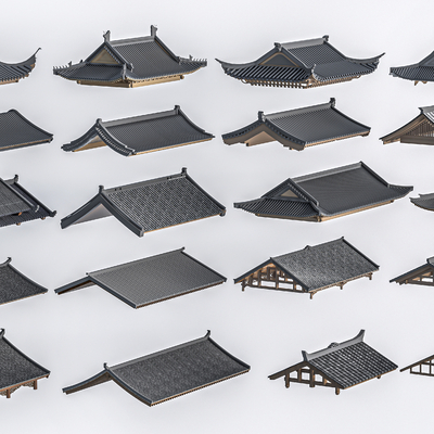 Chinese ancient building roof eaves