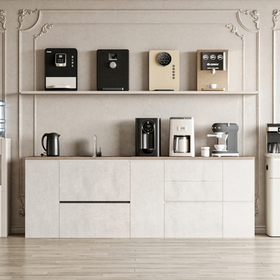 Wall-mounted water dispenser coffee machine