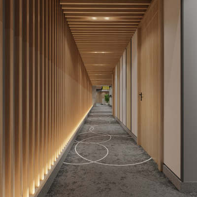 New Chinese Hotel Hallway