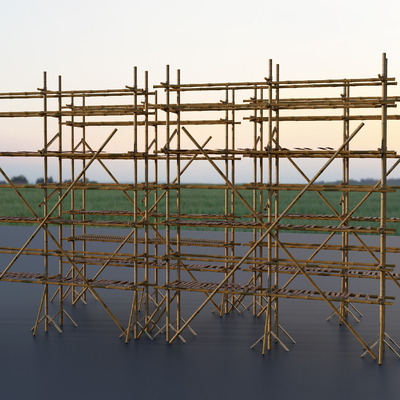 Bamboo raffle construction scaffolding construction safety scaffolding