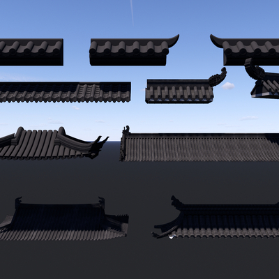 Chinese-style eaves eaves line roof tiles