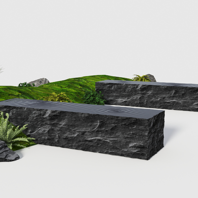 Landscape stone bench