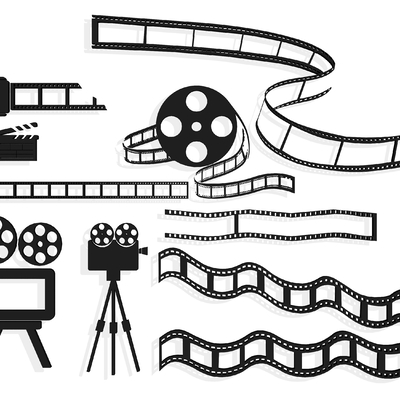 Film Dynamic Technology Elements Silhouette Paper Cut-off