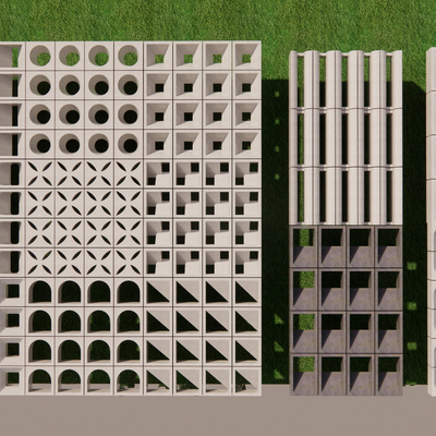 Cement brick hollow brick screen partition