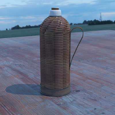 Bamboo woven basket kettle thermos