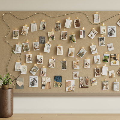 Modern photo wall cork board felt board