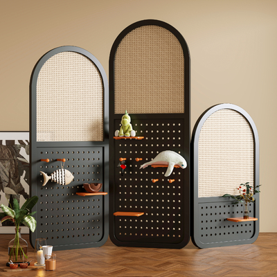 Mid-century Style screen partition hole board