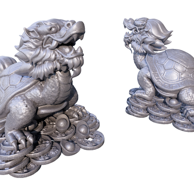 New Chinese-style Dragon Turtle Sculpture