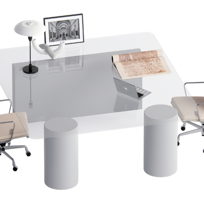 modern office desk and chair