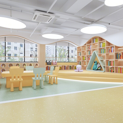 Modern Kindergarten Children's Reading Area