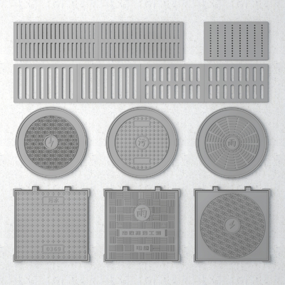 Manhole cover sewer drainage channel