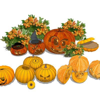 Halloween Pumpkin Fruit Vegetables