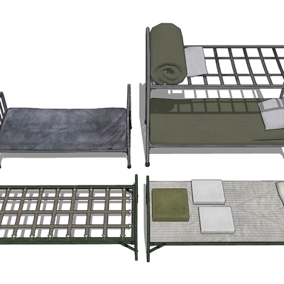 Iron Frame Dormitory Bed Military Training Bed