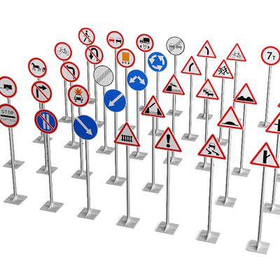 Traffic signs, road signs