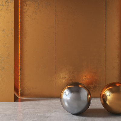 Modern copper plate wall