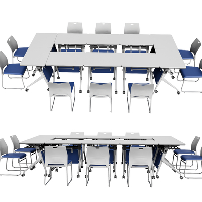 Conference desks and chairs