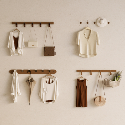 Modern clothes hook coat rack