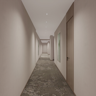 Modern Hotel Away Corridor