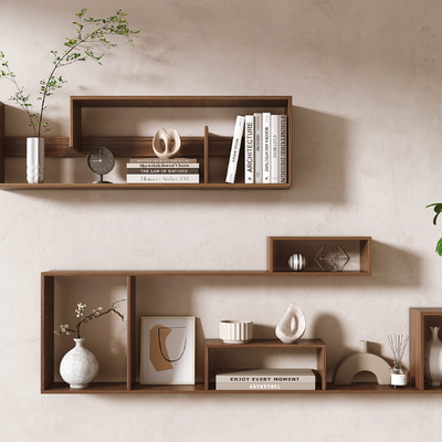 Wall-Mounted Bookshelf Storage Rack