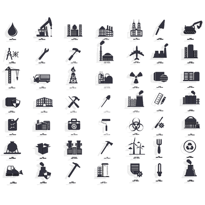 Industrial logo icon tool icon silhouette