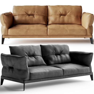 Modern Leather Sofa Double Sofa