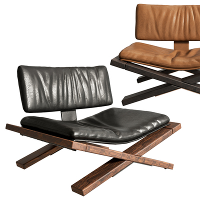 Baxter Lounge Chair Leather Chair