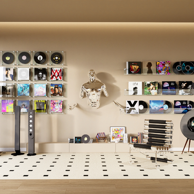 Audio record wall decoration