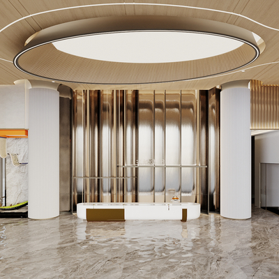 Modern Hotel Lobby Front Desk