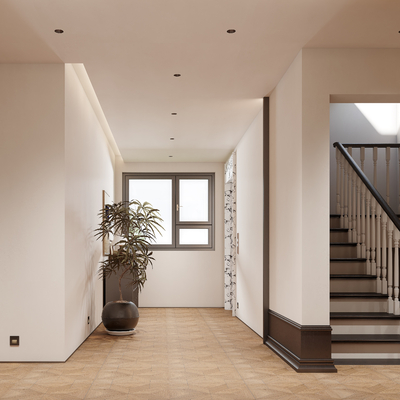 Villa stairwell elevator aisle