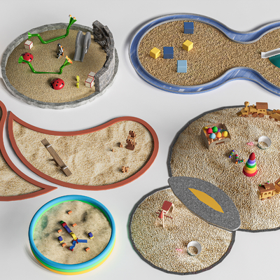 Modern sandpit sandpit children's park sandpit