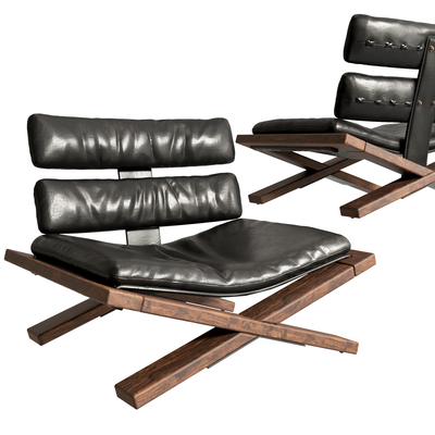 Baxter Lounge Chair Leather Chair