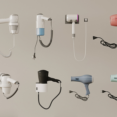 Wall-mounted hair dryer