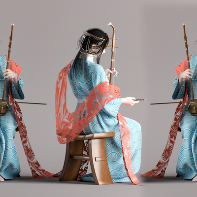 Chinese-style Hanfu Female Characters