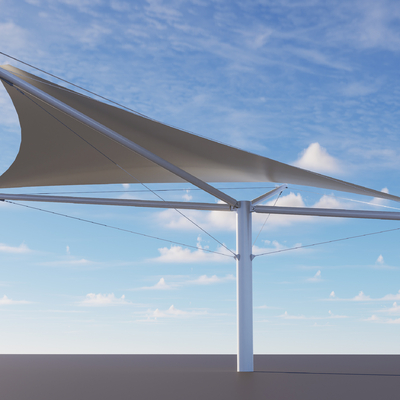 Membrane pavilion awning landscape sketch