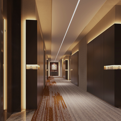 New Chinese Hotel Aisle Corridor