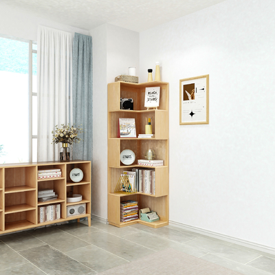 Nordic corner bookcase