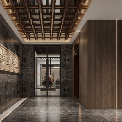 New Chinese Hotel Elevator Hall