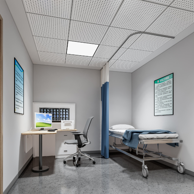 Modern hospital consulting room