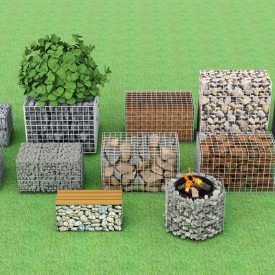 Modern gabion landscape wall landscape wall