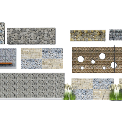 Modern gabion landscape wall landscape wall