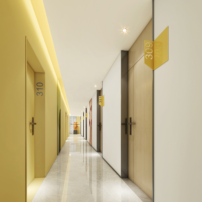 Modern Apartment Corridor Hallway