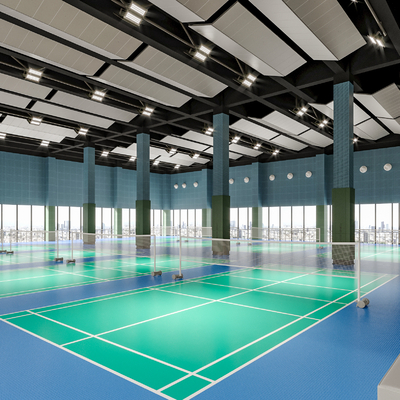 modern badminton court