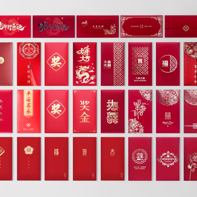 Modern New Year red envelope