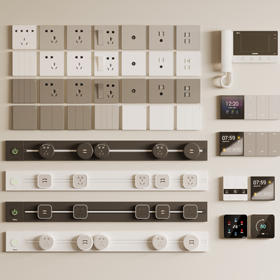 Modern switch socket intelligent switch visual panel