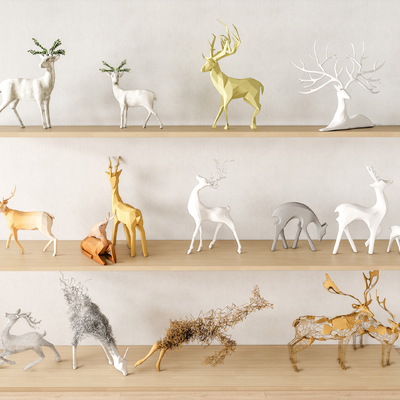 Deer sculpture sketch wall decoration pendant