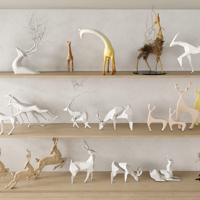 Deer sculpture sketch wall decoration pendant